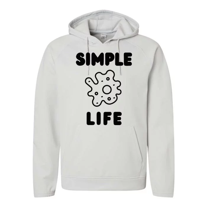 Simple Life Minimalist Inspirational Performance Fleece Hoodie