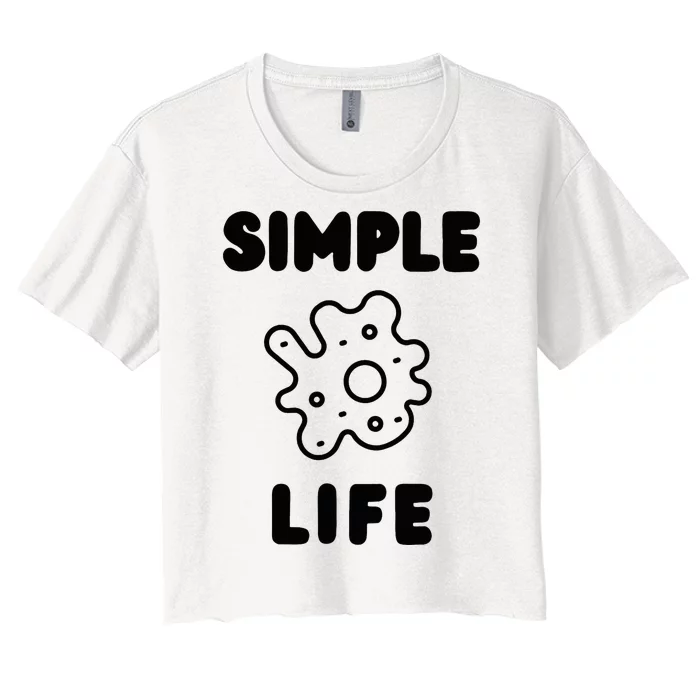 Simple Life Minimalist Inspirational Women's Crop Top Tee