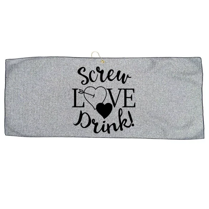 Screw Love ! Meaningful Gift Valentine's Day Singles Awareness Day Gift Large Microfiber Waffle Golf Towel