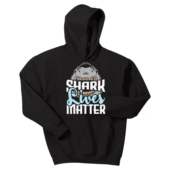 Shark Lives Matter Wildlife Marine Biologist Shark Lovers Kids Hoodie