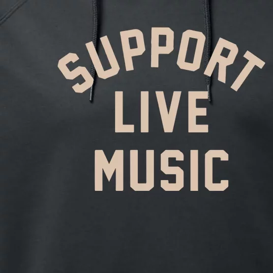 Support Live Music Performance Fleece Hoodie