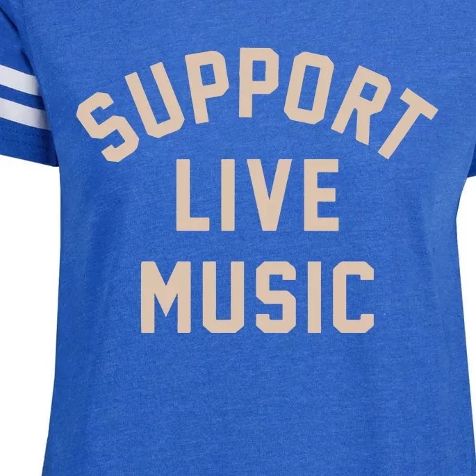 Support Live Music Enza Ladies Jersey Football T-Shirt