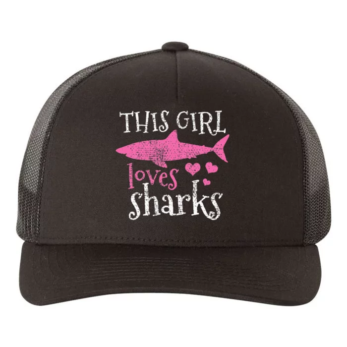 Shark Lover Marine Biologist Animal Vintage Gift Yupoong Adult 5-Panel Trucker Hat