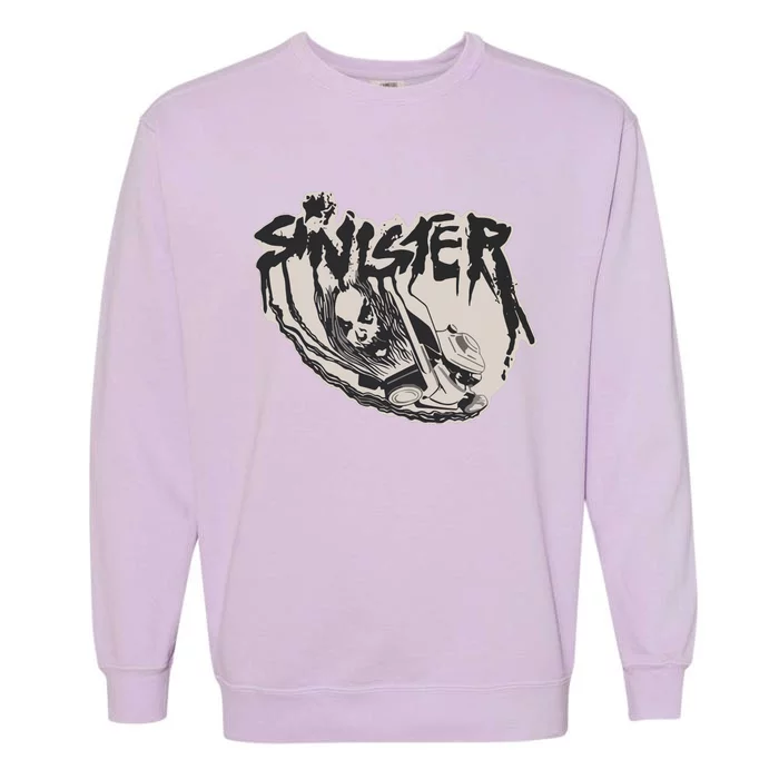 Sinister Lawn Mower White Garment-Dyed Sweatshirt