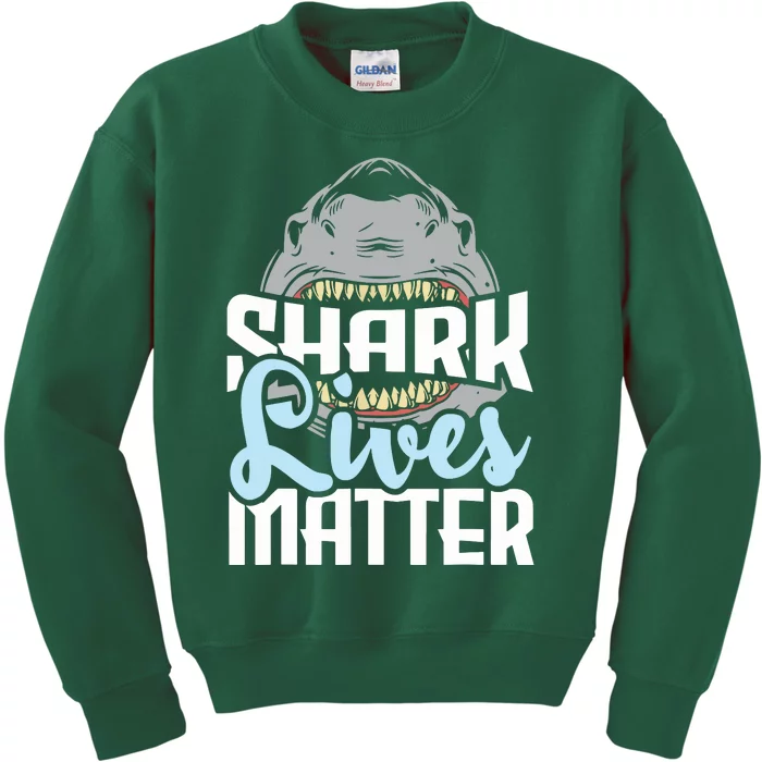 Shark Lives Matter Wildlife Marine Biologist Shark Lovers Kids Sweatshirt