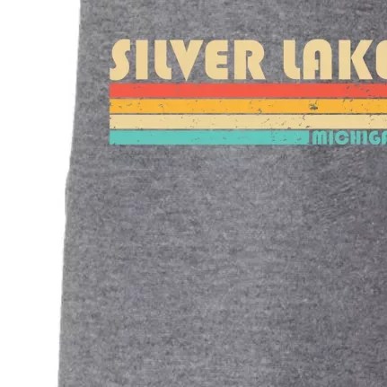 Silver Lake Michigan Funny Fishing Camping Summer Gift Doggie 3-End Fleece Hoodie