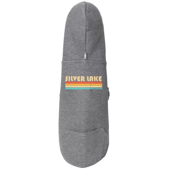 Silver Lake Michigan Funny Fishing Camping Summer Gift Doggie 3-End Fleece Hoodie