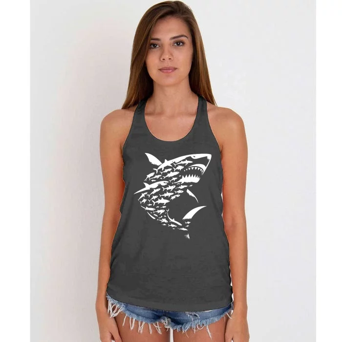 Shark Lover Marine Biology Animal Science Sharks Women's Knotted Racerback Tank