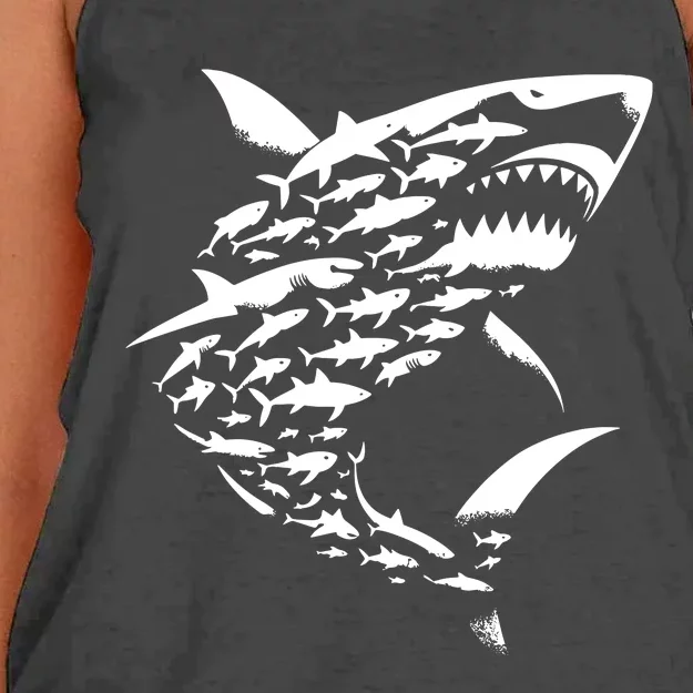 Shark Lover Marine Biology Animal Science Sharks Women's Knotted Racerback Tank