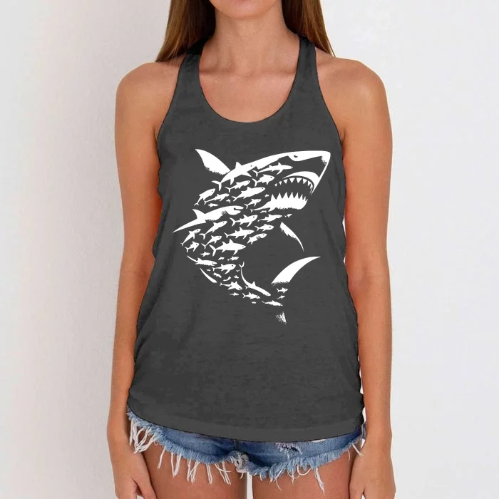 Shark Lover Marine Biology Animal Science Sharks Women's Knotted Racerback Tank