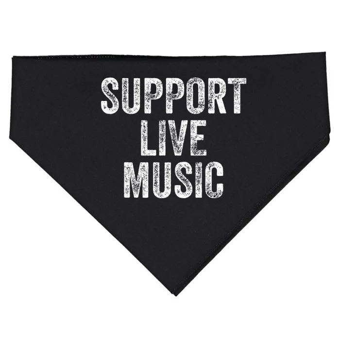 Support Live Music Concert Music Band Lover Live USA-Made Doggie Bandana