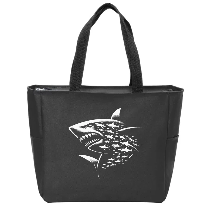 Sharks Lover Marine Biology Science Shark Zip Tote Bag