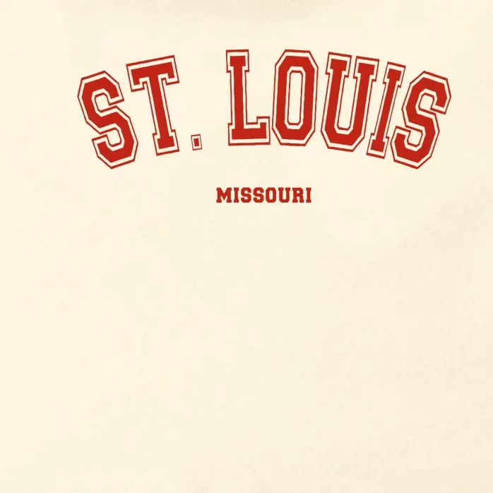 St. Louis Missouri Mo Red Letter Graphic On St. Louis Zip Tote Bag