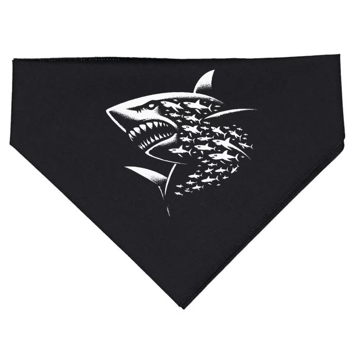 Sharks Lover Marine Biology Science Shark USA-Made Doggie Bandana