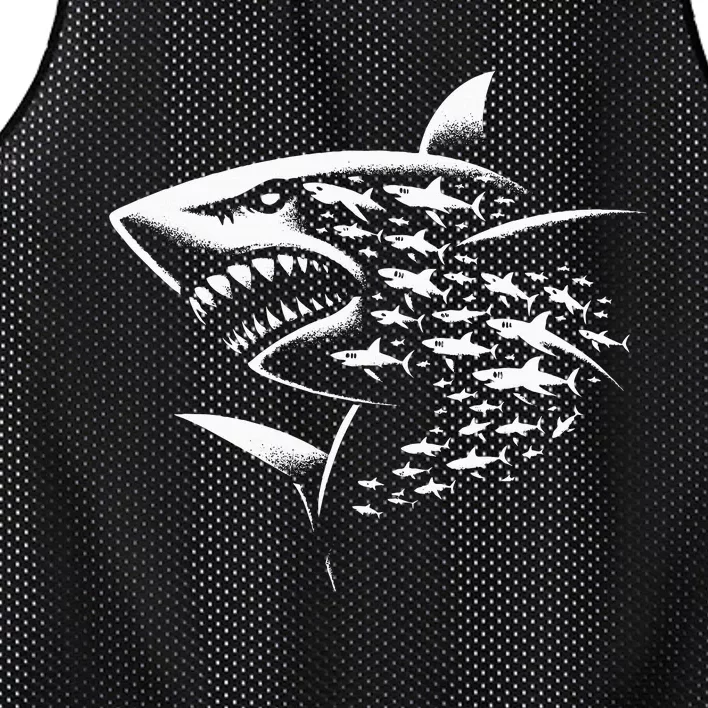 Sharks Lover Marine Biology Science Shark Mesh Reversible Basketball Jersey Tank