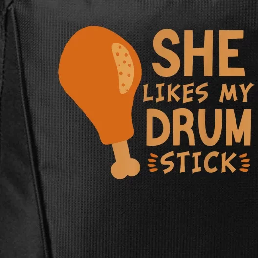 She Likes My Drum Stick Funny Couple Matching Thanksgiving City Backpack