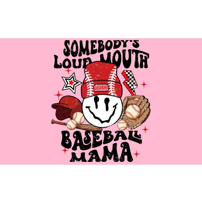 Somebody's Loud Mouth Baseball Mothers Day Groovy Bumper Sticker