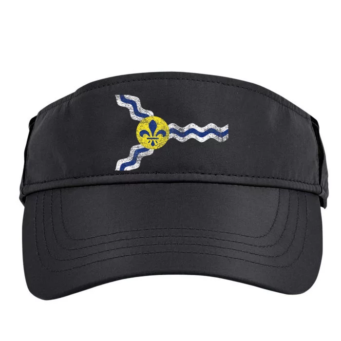 St. Louis Miss Souri Fleur De Lis Flag Adult Drive Performance Visor