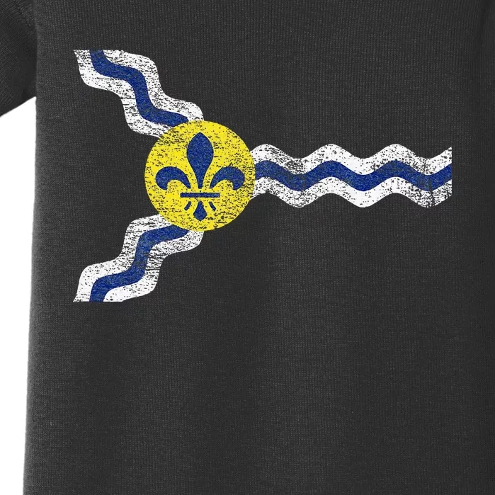 St. Louis Miss Souri Fleur De Lis Flag Baby Bodysuit