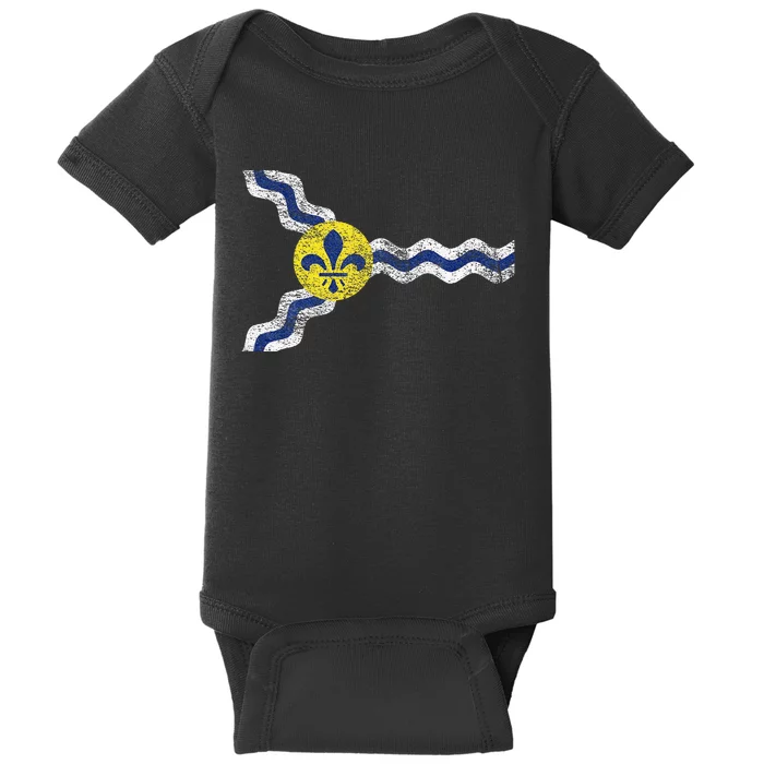 St. Louis Miss Souri Fleur De Lis Flag Baby Bodysuit