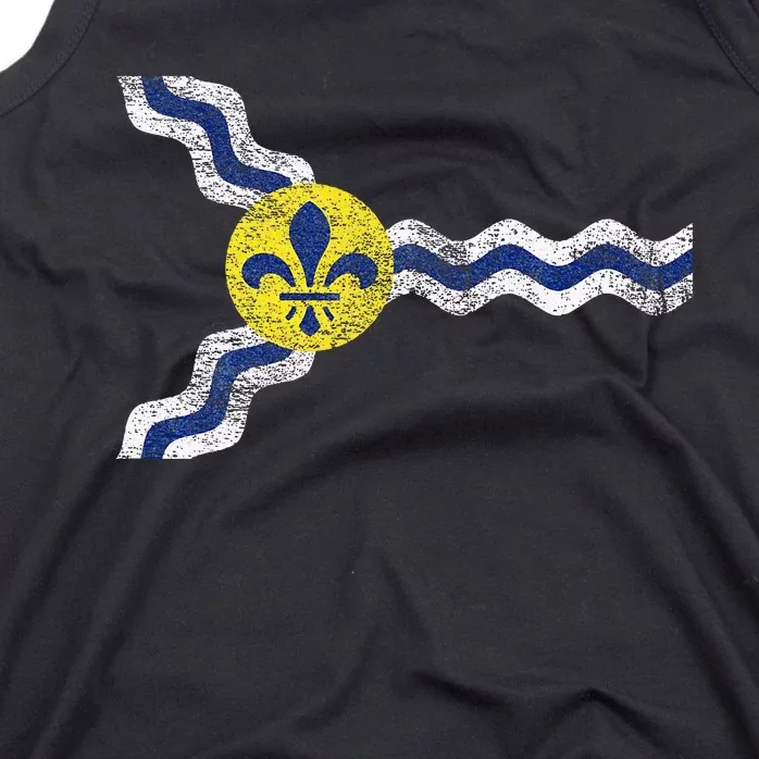 St. Louis Miss Souri Fleur De Lis Flag Tank Top