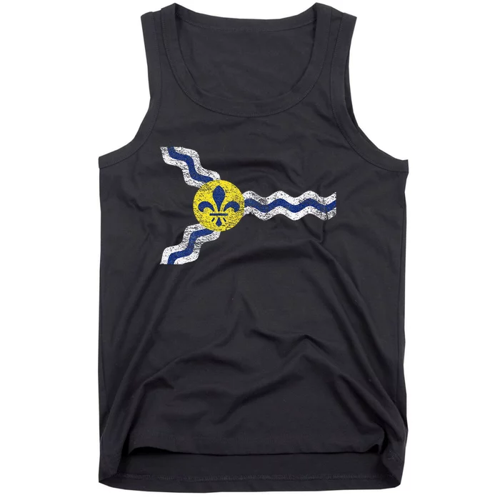 St. Louis Miss Souri Fleur De Lis Flag Tank Top