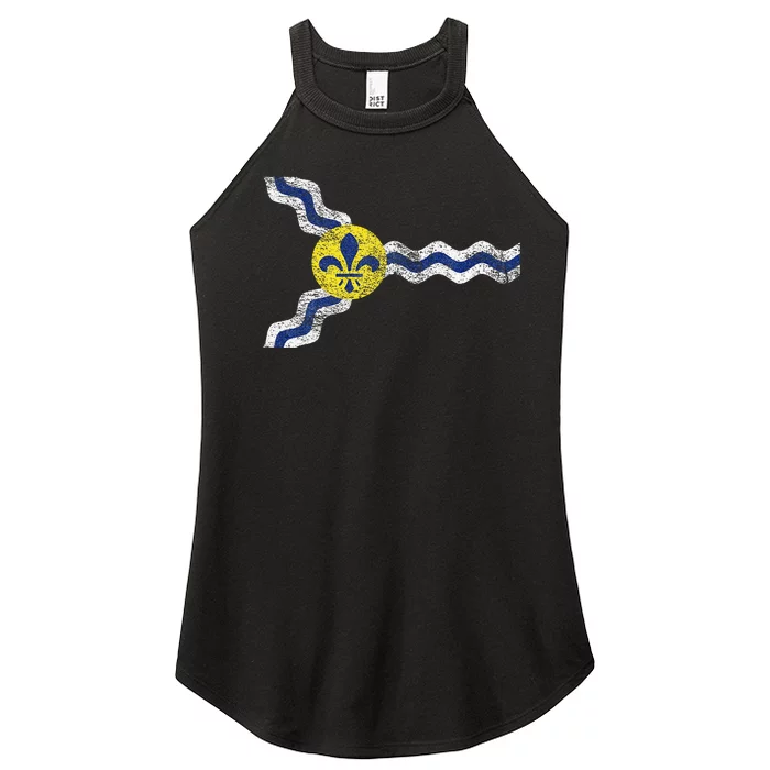 St. Louis Miss Souri Fleur De Lis Flag Women’s Perfect Tri Rocker Tank