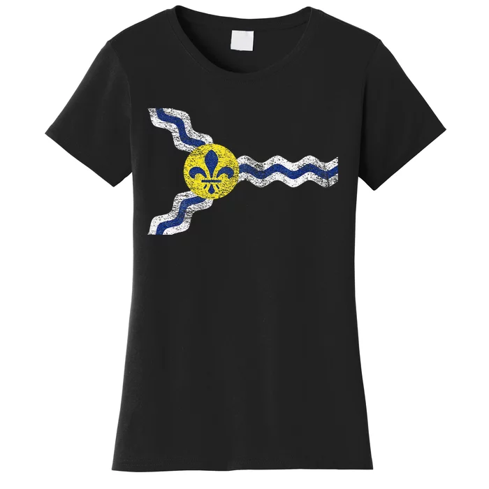 St. Louis Miss Souri Fleur De Lis Flag Women's T-Shirt