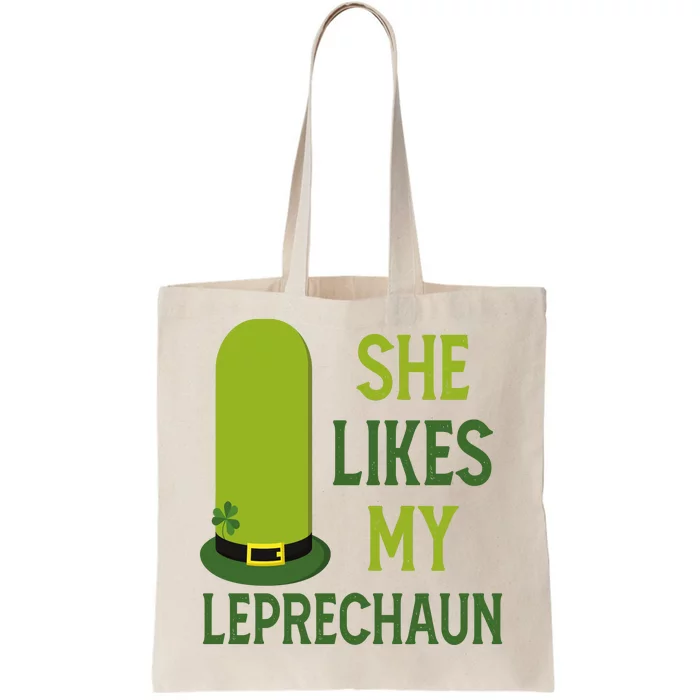 She Likes My Leprechaun Funny St Patricks Day Tote Bag