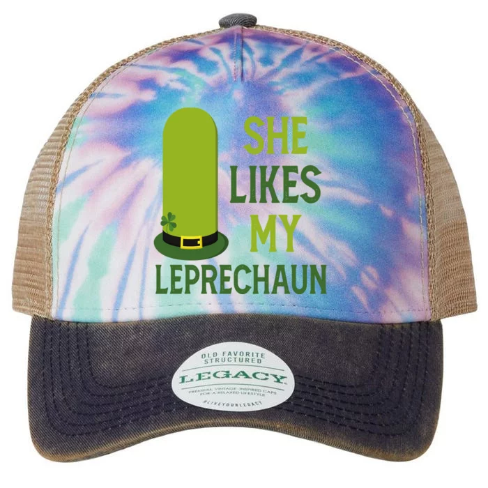 She Likes My Leprechaun Funny St Patricks Day Legacy Tie Dye Trucker Hat