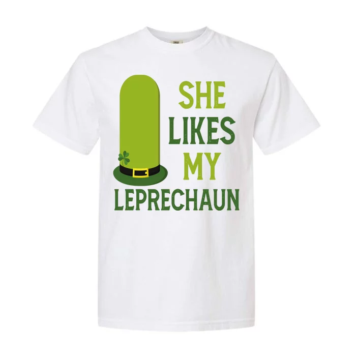 She Likes My Leprechaun Funny St Patricks Day Garment-Dyed Heavyweight T-Shirt