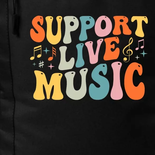 Support Live Music Musicians Concertgoers Music Lovers Daily Commute Backpack