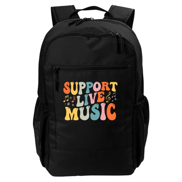 Support Live Music Musicians Concertgoers Music Lovers Daily Commute Backpack