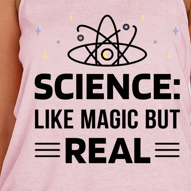 Science Like Magic But Real Women's Knotted Racerback Tank