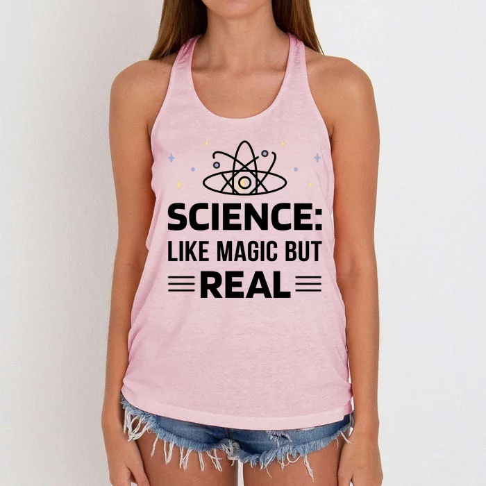 Science Like Magic But Real Women's Knotted Racerback Tank