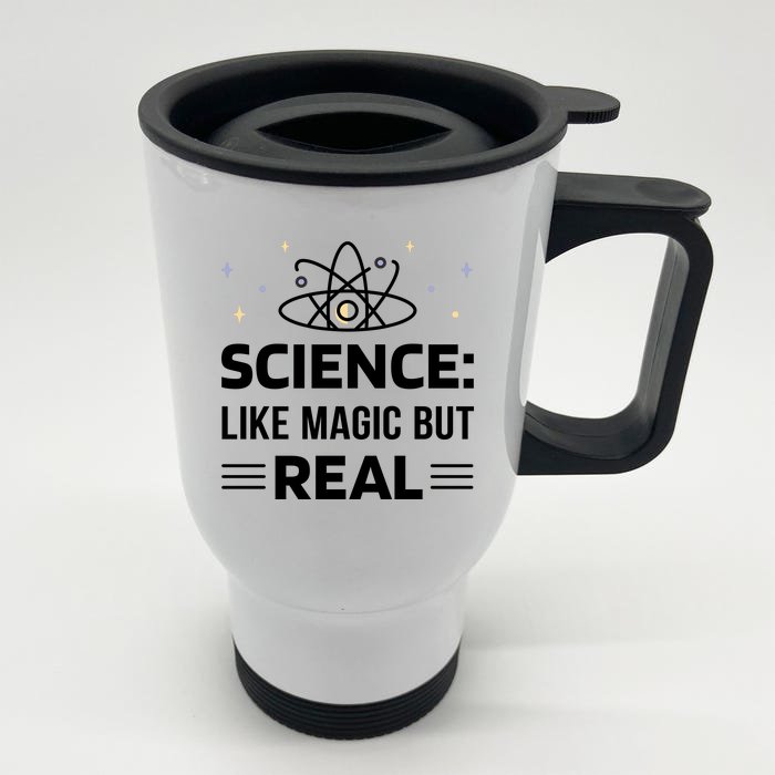 Science Like Magic But Real Front & Back Stainless Steel Travel Mug