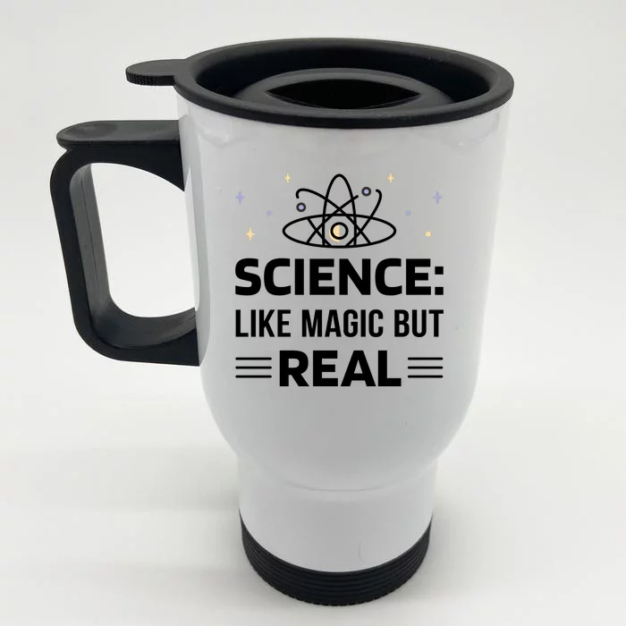 Science Like Magic But Real Front & Back Stainless Steel Travel Mug