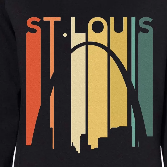 St Louis Missouri Gateway Arch Retro Mississippi River Lou Womens California Wash Sweatshirt