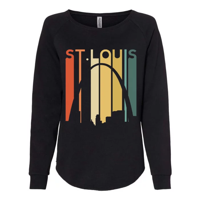 St Louis Missouri Gateway Arch Retro Mississippi River Lou Womens California Wash Sweatshirt