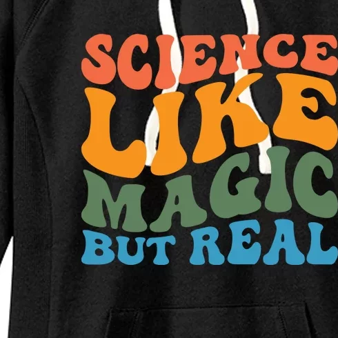 Science Like Magic But Real Retro Artwork Women's Fleece Hoodie