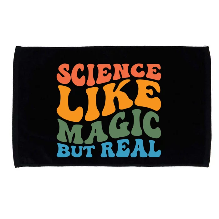 Science Like Magic But Real Retro Artwork Microfiber Hand Towel