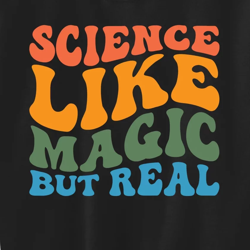 Science Like Magic But Real Retro Artwork Kids Sweatshirt