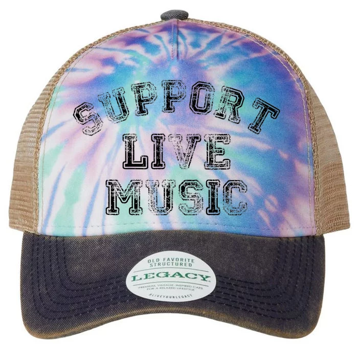 Support Live Music Local Band Local Music Concert Legacy Tie Dye Trucker Hat