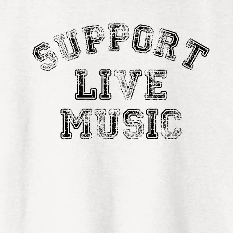 Support Live Music Local Band Local Music Concert Women's Crop Top Tee