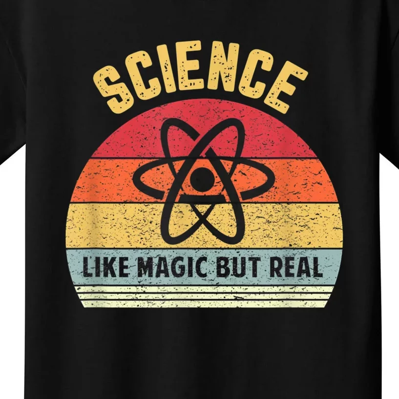 Science Like Magic But Real Funny Retro Science Teacher Kids T-Shirt