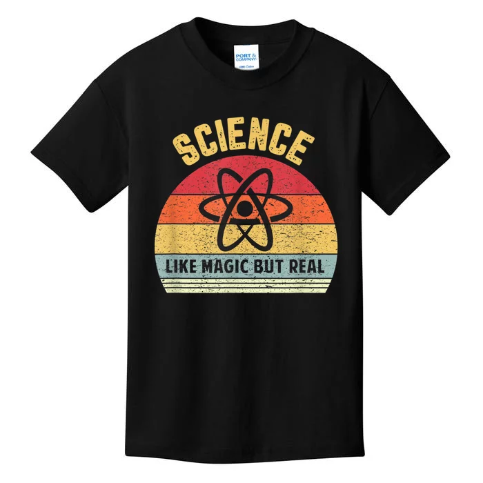 Science Like Magic But Real Funny Retro Science Teacher Kids T-Shirt