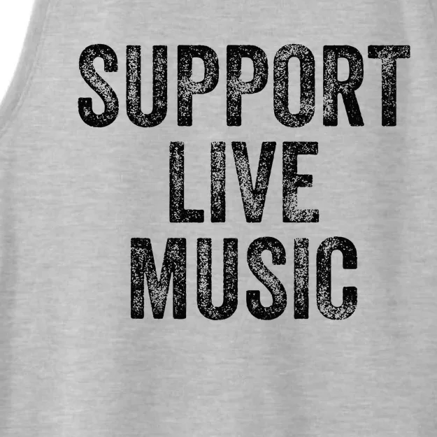 Support Live Music Concert Music Band Lover Live Ladies Tri-Blend Wicking Tank