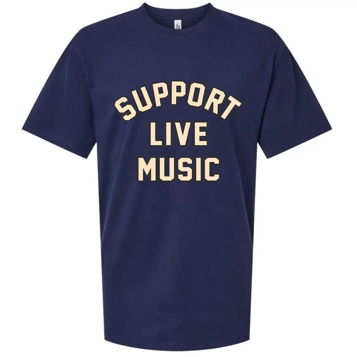 Support Live Music Musicians Local Bands Artists Music Lover Sueded Cloud Jersey T-Shirt