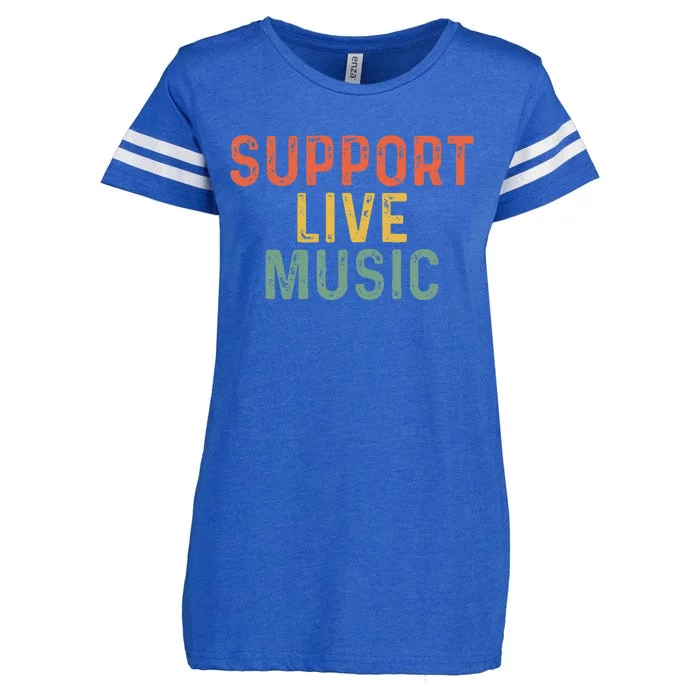 Support Live Music Musicians Concertgoers Music Lovers Enza Ladies Jersey Football T-Shirt