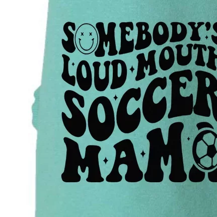 Somebody’s Loud Mouth Soccer Mama Retro Wavy Groovy Back Doggie 3-End Fleece Hoodie